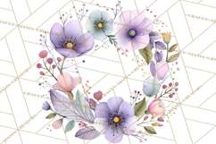 Spring Floral Frames and Borders PNG, Pastel Flower Clipart Product Image 4
