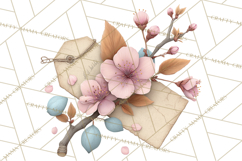 Spring Dark Academia Floral Botanical PNG Clipart Product Image 2