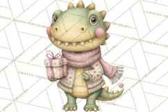 Valentine Dinosaur Clipart PNG, Cute Valentine Dinosaurs Product Image 2