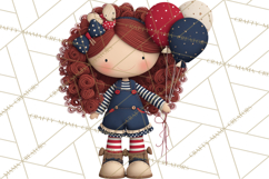 Patriotic Kids Clipart for 4th of July, USA Children PNG Product Image 3