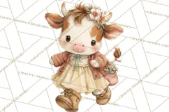 Baby Farm Animals Clipart PNG, Cute Spring Animals Product Image 3