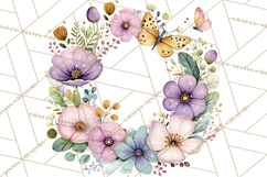 Spring Floral Frames and Borders PNG, Pastel Flower Clipart Product Image 5