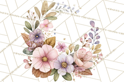 Spring Floral Frames and Borders PNG, Pastel Flower Clipart Product Image 2
