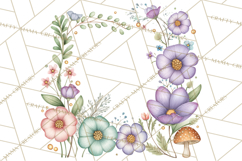 Spring Floral Frames and Borders PNG, Pastel Flower Clipart Product Image 5
