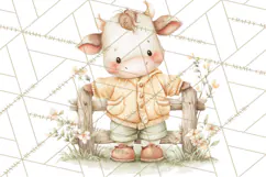 Baby Farm Animals Clipart PNG, Cute Spring Animals Product Image 4