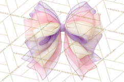 Bows Clipart, Girly Pastel Decorative Png, Layered Satin Product Image 4