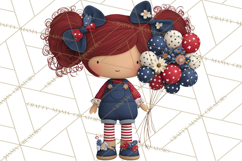 Patriotic Kids Clipart for 4th of July, USA Children PNG Product Image 4