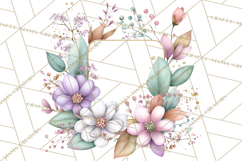 Spring Floral Frames and Borders PNG, Pastel Flower Clipart Product Image 3