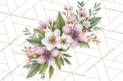 Spring Floral Frames and Borders PNG, Pastel Flower Clipart Product Image 5