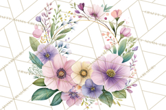 Spring Floral Frames and Borders PNG, Pastel Flower Clipart Product Image 2