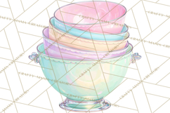 50s Retro Kitchen Clipart, Vintage 1950s Kitchen Appliances Product Image 5