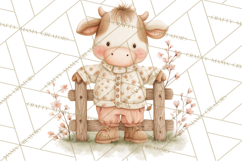 Baby Farm Animals Clipart PNG, Cute Spring Animals Product Image 5