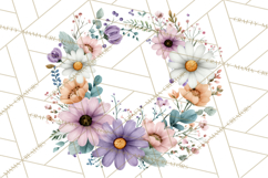 Spring Floral Frames and Borders PNG, Pastel Flower Clipart Product Image 2