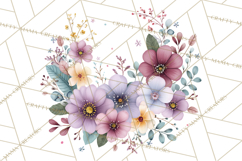 Spring Floral Frames and Borders PNG, Pastel Flower Clipart Product Image 2