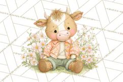 Baby Farm Animals Clipart PNG, Cute Spring Animals Product Image 2