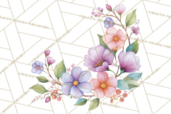 Spring Floral Frames and Borders PNG, Pastel Flower Clipart Product Image 3