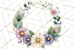 Spring Floral Frames and Borders PNG, Pastel Flower Clipart Product Image 2