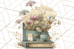 Spring Dark Academia Floral Botanical PNG Clipart Product Image 3