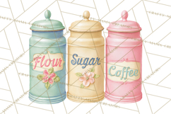 50s Retro Kitchen Clipart, Vintage 1950s Kitchen Appliances Product Image 3