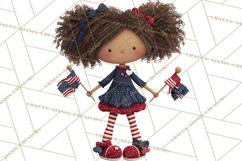 Patriotic Kids Clipart for 4th of July, USA Children PNG Product Image 3