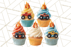 Monster Truck Birthday Party Clipart, Racing Celebration Png Product Image 4