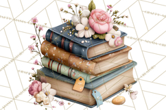 Spring Reading Clipart, Cozy Book Lovers PNG Product Image 2