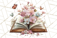 Spring Reading Clipart, Cozy Book Lovers PNG Product Image 4