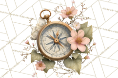 Spring Dark Academia Floral Botanical PNG Clipart Product Image 5