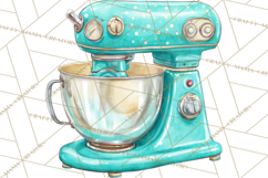 50s Retro Kitchen Clipart, Vintage 1950s Kitchen Appliances Product Image 5