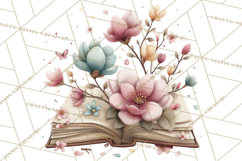 Spring Reading Clipart, Cozy Book Lovers PNG Product Image 5
