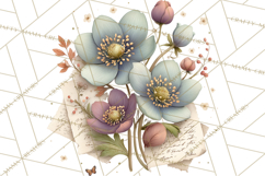 Spring Dark Academia Floral Botanical PNG Clipart Product Image 2