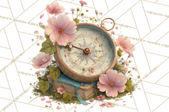 Spring Dark Academia Floral Botanical PNG Clipart Product Image 3