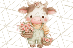 Baby Farm Animals Clipart PNG, Cute Spring Animals Product Image 4