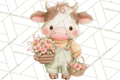 Baby Farm Animals Clipart PNG, Cute Spring Animals Product Image 4