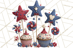 Patriotic Kids Clipart for 4th of July, USA Children PNG Product Image 3