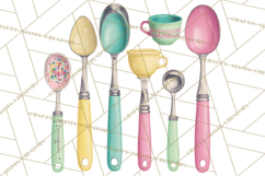 50s Retro Kitchen Clipart, Vintage 1950s Kitchen Appliances Product Image 5