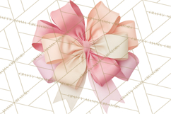Bows Clipart, Girly Pastel Decorative Png, Layered Satin Product Image 5