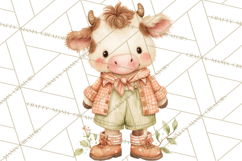 Baby Farm Animals Clipart PNG, Cute Spring Animals Product Image 5