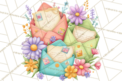 Summer Letters and Mail PNG, Summer Stationery Clipart Product Image 4