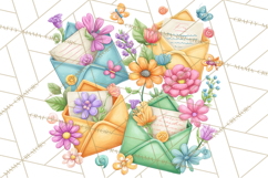 Summer Letters and Mail PNG, Summer Stationery Clipart Product Image 2