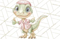 Dinosaur Dentist Clipart Cute Pediatric Dental PNG Product Image 3