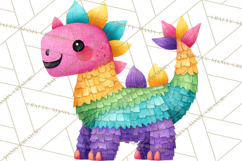 Dinosaur Birthday Clipart PNG, Watercolor Dino Birthday Product Image 3