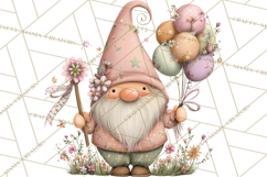 Easter Gnome Clipart, Cute Spring Gnomes PNG Product Image 3