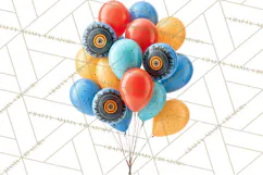 Monster Truck Birthday Party Clipart, Racing Celebration Png Product Image 4