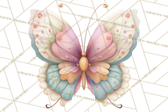 Spring Garden Animals Clipart, Cute Pastel Bunny Chick Lamb Product Image 5