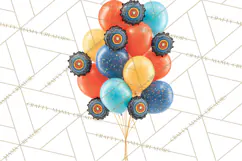 Monster Truck Birthday Party Clipart, Racing Celebration Png Product Image 5