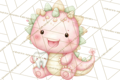 Dinosaur Dentist Clipart Cute Pediatric Dental PNG Product Image 5