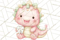 Dinosaur Dentist Clipart Cute Pediatric Dental PNG Product Image 5