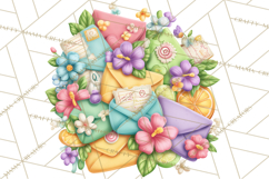 Summer Letters and Mail PNG, Summer Stationery Clipart Product Image 5