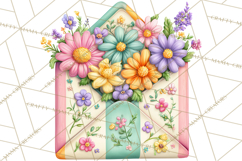 Summer Letters and Mail PNG, Summer Stationery Clipart Product Image 5